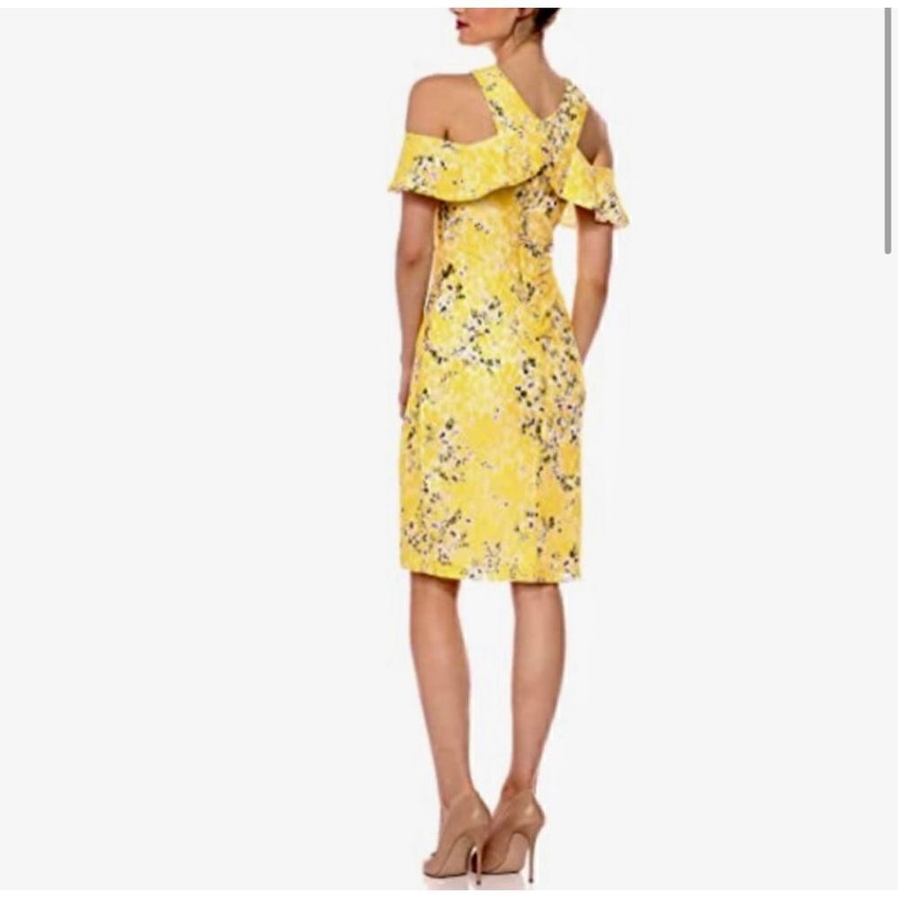 Rachel Roy Yellow Lace Floral Sleeveless Dress